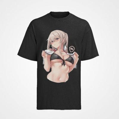 China Anti-Shrink 2023 Custom Cotton Cartoon T-shirt Men's Casual Girl Sexy Woman Anime Manga Lady Pretty Sweet Top T Shirt for sale