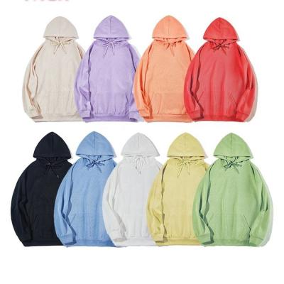 China Anti-Shrink Custom logo wholesale cotton blank hoodies oversized plain unisex hoodies french terry hoodies for sale