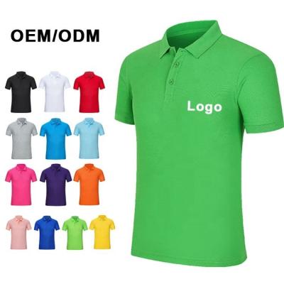 China Anti-wrinkle Custom Logo Polo T Shirt Sublimation Blank Polyester Golf T Shirts Plain T-shirts Printing Plus Size Men's Polo Shirts for sale