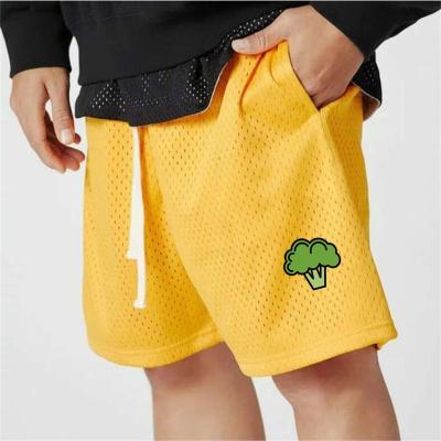 China Anti-wrinkle Summer Custom Logo Mens Basketball Breathable Mesh Shorts Sweat Polyester Gym Jogger Running Jersey Mesh Shorts for sale