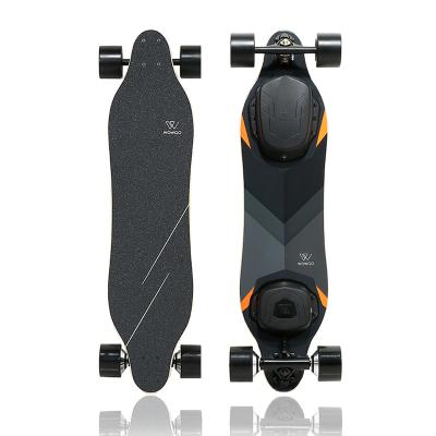 China All Cheap OEM Price Plus Bamboo Hub Dual Motor Fiberglass Longboard Four Wheel Electric Skateboard for sale