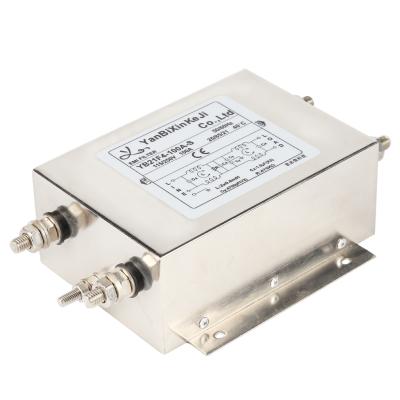 China Tiefpass-Emi Filter 100A 250V 440VAC Energie-Filter 50/60Hz zu verkaufen