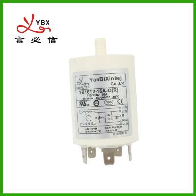 China Home Appliances Single Phase Filter 1-16a Current Non Metal Housing for sale