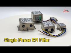 Power Line Single Phase RFI Filter 115V 250V Low Pass With Metal Case