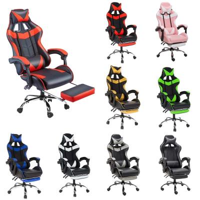 China Computer Silla Ergonomic Gamer (Size) Dropshipping Office Furniture Kursi Gaming Chair LED Massage Adjustable High Quality White Pink Sedia Racing for sale