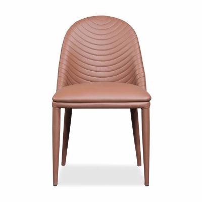 China Modern French Nordic Luxury Home Hotel Furniture Mid Century Modern Cafe Leather Upholstered Kitchen Dining Chairs for sale