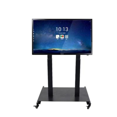 China Modern Custom Good Design Motorized Double Column TV Cart Stand Conference Room Electric LCD Led TV Cart Designs for sale