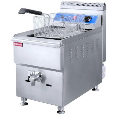 China HGF-779 Commercial restaurant double garri churros induction donut gas chips deep fryer for sale