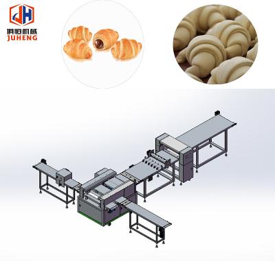 China Industrieel Ongebakken Croissant die tot Machine maken Boter de Snijdersmateriaal van het Croissantdeeg Te koop