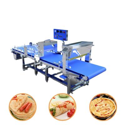 중국 Automatic Lachha Paratha Making Machine with Adjustable Bread Size 31118mm*1550mm*1648mm Dimension 판매용