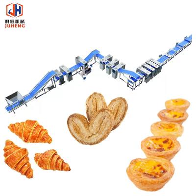 China Lage-Scale Pastry Puff Pastry-Produktionslinie 1000kg/h Effizient und langlebig zu verkaufen