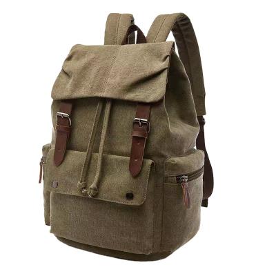 China Other New Inspection 100% Soft Handle Fashion Canvas Casual Backpacks Leather Backpack for sale