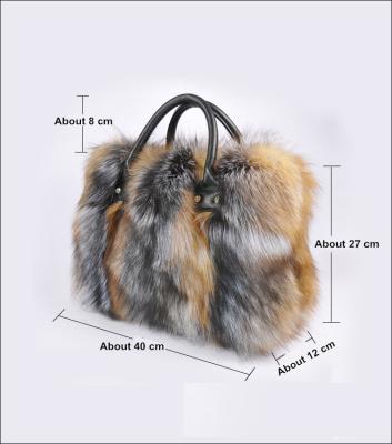 China Chinese Latest Fashion Design High Quality Women Fashion Fox Fur Handbags for sale