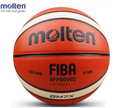 China Cheap price GM7X melted basketball playing basketball standard size and official match weight PU leather for sale