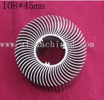 China Item 145.customized round extruded aluminum profile heatsink in china, cooler for led lights,round heatsink in china for sale