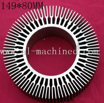 China made order 149mm round aluminum extruded cooler,best led heatsink in china for sale