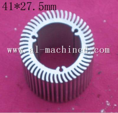 China Item212,41mm Machined LED light Cooler, AL6063 Extruded Profiles LED Light Radiator,round heatsink for led light for sale