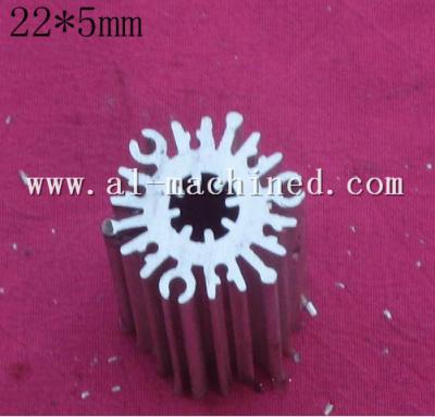 China Item213,22mm Machined LED light Cooler, AL6063 Extruded Profiles LED Light Radiator,round heatsink for led light for sale