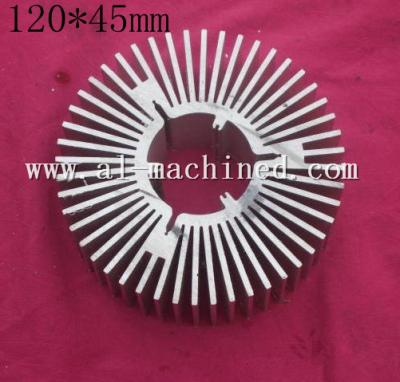 China Item206,120mm Machined LED light Cooler, AL6063 Extruded Profiles LED Light Radiator,round heatsink for led light for sale