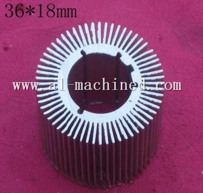 China Item215,36mm Machined LED light Cooler, AL6063 Extruded Profiles LED Light Radiator,round heatsink for led light for sale