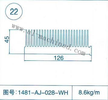 China F22,126mm customized Square Aluminum Heatsink in china,aluminum profiles,extruded profiles,LED Street Light Heatsink for sale