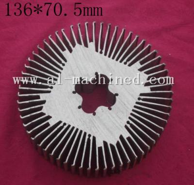 China Item 190.Machined LED Cooling in china, AL6063 Extruded Profiles LED Light Radiator,hot item round heatsinks in china for sale