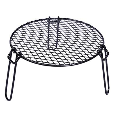 China Round X Shaped Grill Portable Heat Resistant Folding Campfire Campfire Accessories For Camping Outdoor Cooking for sale