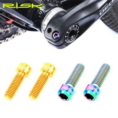 China Mountain Bikes Hazard 2pcs Titanium Alloy Bike Crank Arm Bolts M6*18mm MTB Mountain Bike Screws Ultralight Cycling Crank Arm Bolts Bike Parts for sale