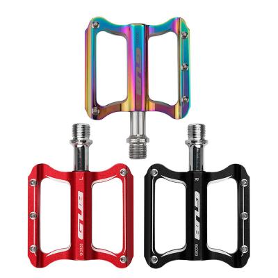 China Ultra-lubricated DU+ Bearing Aluminum MTB Bike Pedals Sealed Bearings Recycling Flat Pedals Non-slip Pedal Mountain Platform Bicycle Mountain Cycling Part for sale