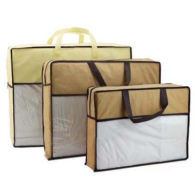 China Sustainable Customized Portable Waterproof Non Woven Pvc Bedding Packaging Bag for sale