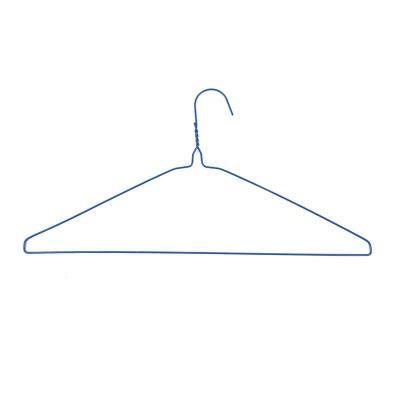 China Clothes Drying Hangers Wholesale PE+metal Material Non-slip White Blue Disposable Hanging Hangers for sale