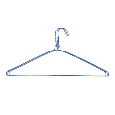 China Clothes drying factory wholesale PE+metal non-slip single hanging hangers for laundry for sale