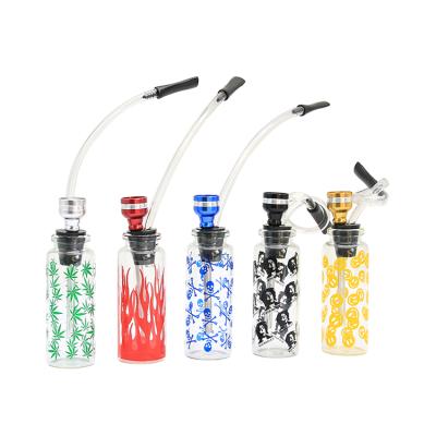 China Wholesale Mini Creative Glass Water Hose Smooking Hookah Pipe Clear Small Weed Pocket Tobacco Pipes Bongo Weed Smoking Accessories for sale