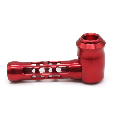 China New Novelty High Quality Glass Tube Inside Aluminum Alloy Smoking Pipe Weed Herb Smoking Pipe Season Daily for sale