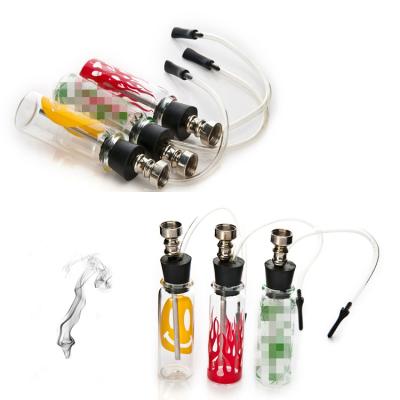 China Custom Portable Mini Small Sisha Hookah Mouthtips Glass Bottle Hookah Water Smoking Pipe Wholesale from China Casual Factory for sale