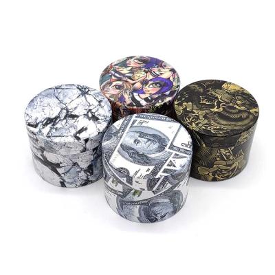 China Dry Herb Tobacco Smoking New Hot Selling 50MM 4 Pieces Zinc Metal Herb Grinder Custom Logo Dry Herb Tobacco Weed Grinder Wholesale for sale