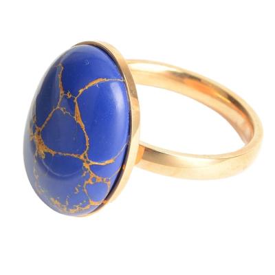 China Wholesale Lead/Nickel Free Band Ring Stainless Steel Semi Precious Stone Setting Jewelry For Women Men for sale