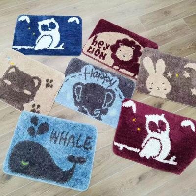 China New Design Microfiber Mat Absorbent Doormat Children Household Super Soft Non-slip Floor Mat Washable for sale