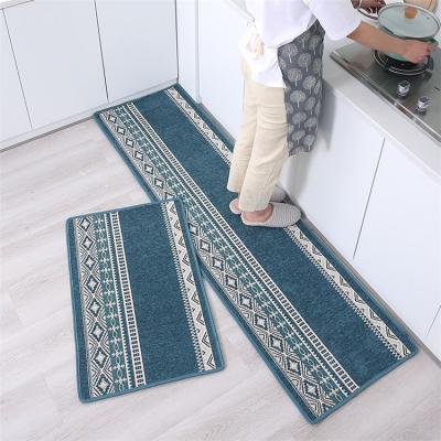 China Anti-Bacteria Wholesale Carpet Absorbent Anti-Slip Mat Long Kitchen Mats Flower Fashion Custom Modern Kitchen Mats for sale