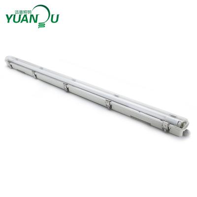 China Factory 2x25w 2x18w 2x9w led light fixture dust proof tri proof waterproof tri proof led light for sale