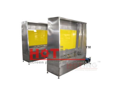 China Manual screen washout booth with back light and high pressure water jet, manual stencil washer, screen frame cleaning for sale