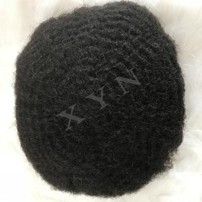 China Cheap Mens Toupee Indian Remy Swiss Lace With Australian Low Pu Around Afro Wig 6x8Inch Curly Hair Prosthesis Wigs 6x8inch Or Be Customized for sale