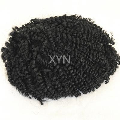 China Handtied Curly Hair Afro Men's Braided Wig Hairpiece For Color Men Toupee Hair Replacement Males Wholesale Unit In Stock for sale