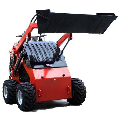 China Hot Selling Skid Steer Loader Mini Track Earth-moving Skid Steer Wheel Loader With Attachments for sale