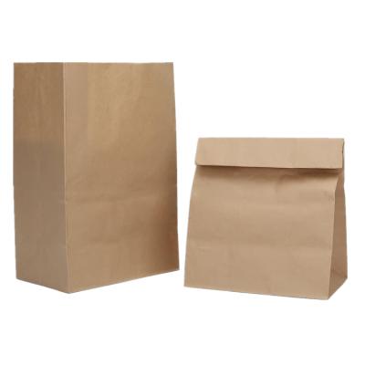 China Biodegradable paper bag for Hamburg; kraft paper bag for medical package; square bottom paper sandwich bag customize for sale