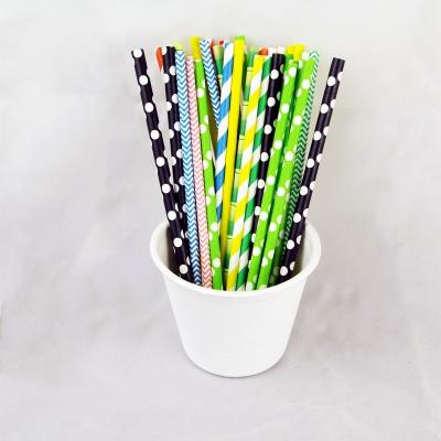 China Disposable individually wrapped paper straws; kraft paper straws custom logo and printing for sale