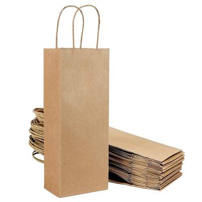 China High quality cheap brown kraft paper bags from china recyclable factory with handles for sale