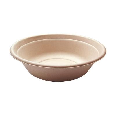 China Disposable Factory Customized Natural Round Bagasse Grade Tableware Composable Bowl Soup Product Made Of Sugar Cane Fibers Picnic for sale