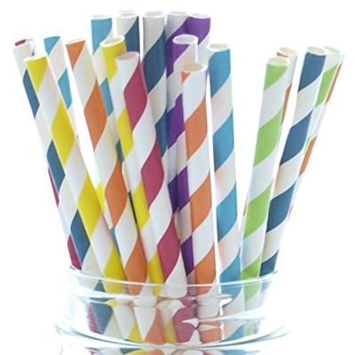 China Disposable Bubble Tea Paper Drink Straw; Eco Friendly Disposable Bright Colors Drinking Paper Straw for sale