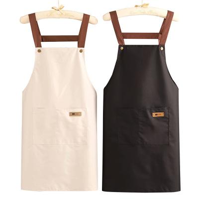 China Simple Industrial  Canvas Multifunctional Pocket Apron Barber Woodworking Work Clothes Waterproof And Oil Proof Apron for sale